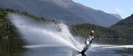 Waterskiing on Lake Manapouri