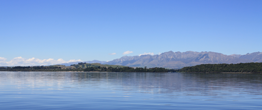 The view looking towards the Manapouri Township